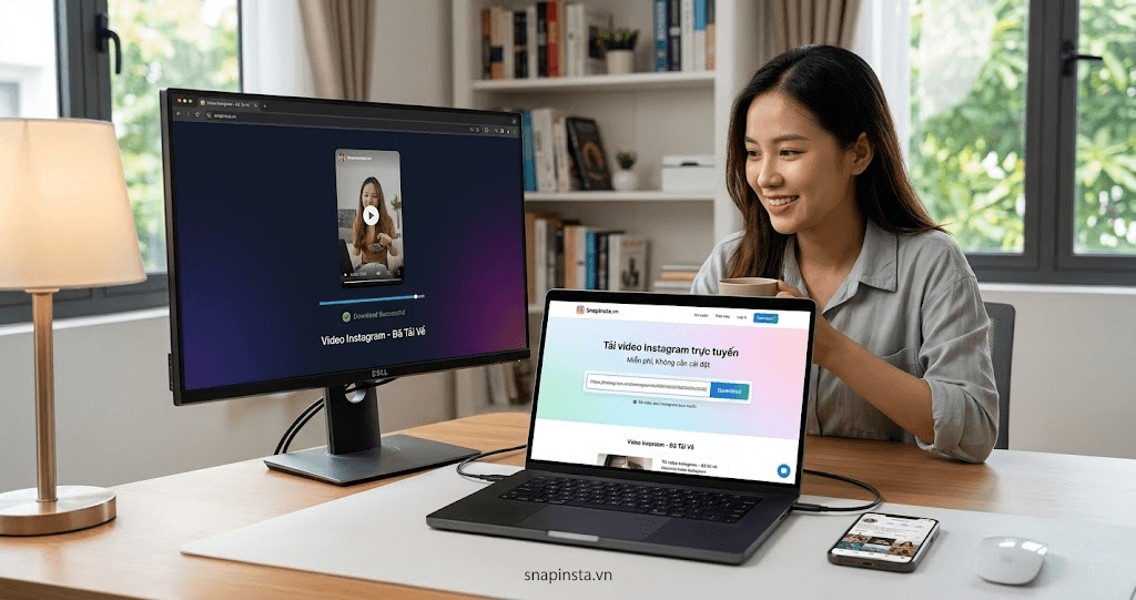 Tải video Instagram về máy tính bằng công cụ online không cần cài phần mềm